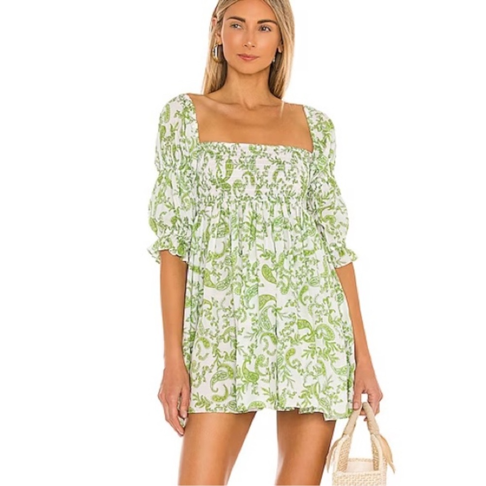 Misa Los Angeles • Zadie green Paisley Dress in Formentera Paisley